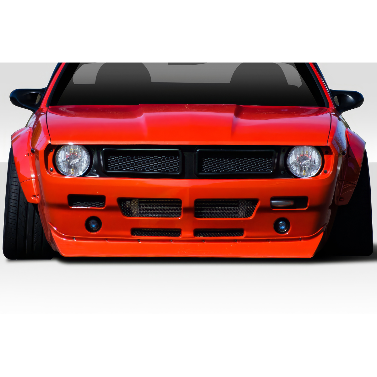 Modify your Nissan 240SX 1995 with our Exterior/Front Bumpers or Lips - Front view of vehicle at zero degrees angle