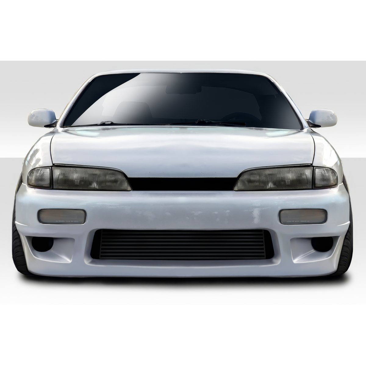 Modify your Nissan 240SX 1995 with our Exterior/Front Bumpers or Lips - Front view of a Nissan 240SX car part