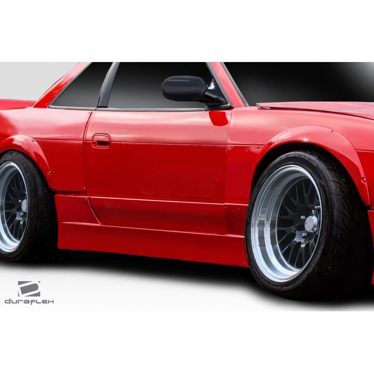 Modify your Nissan 240SX 1989 with our Exterior/Side Skirts - Angle showing vehicle side profile and skirts