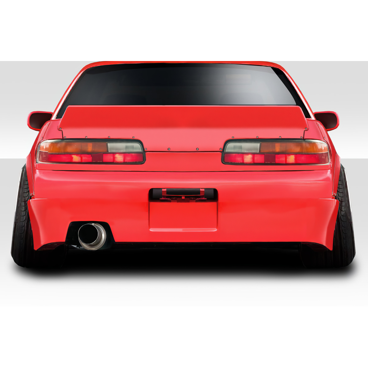 Modify your Nissan 240SX 1989 with our Exterior/Rear Bumpers or Lips - Rear view of vehicle at eye level angle