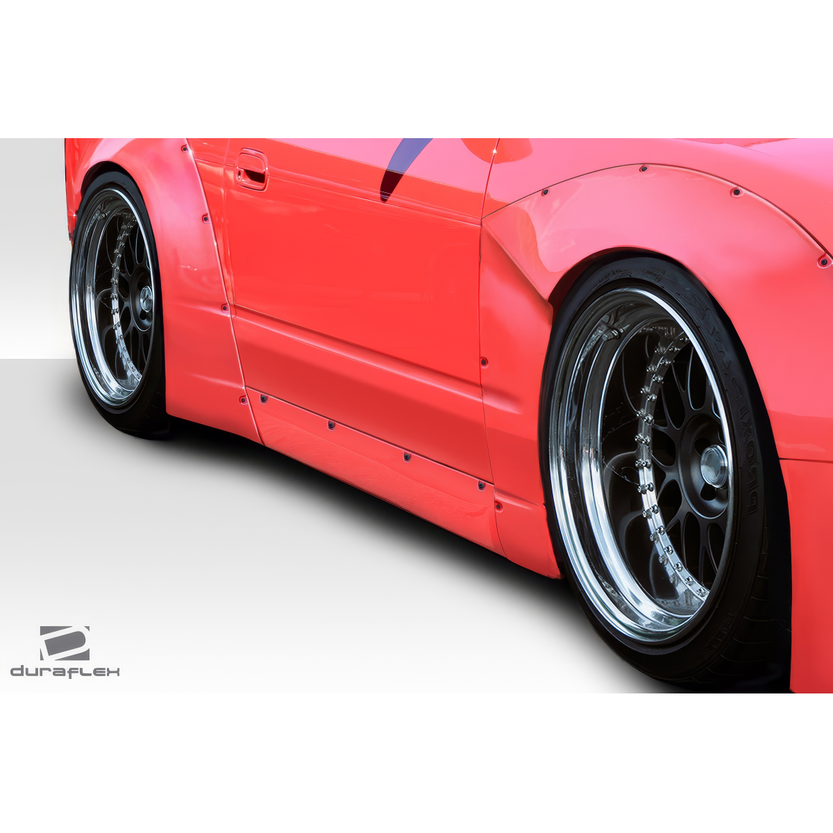 Modify your Nissan 240SX 1989 with our Exterior/Side Skirts - The part is viewed from a low rear angle