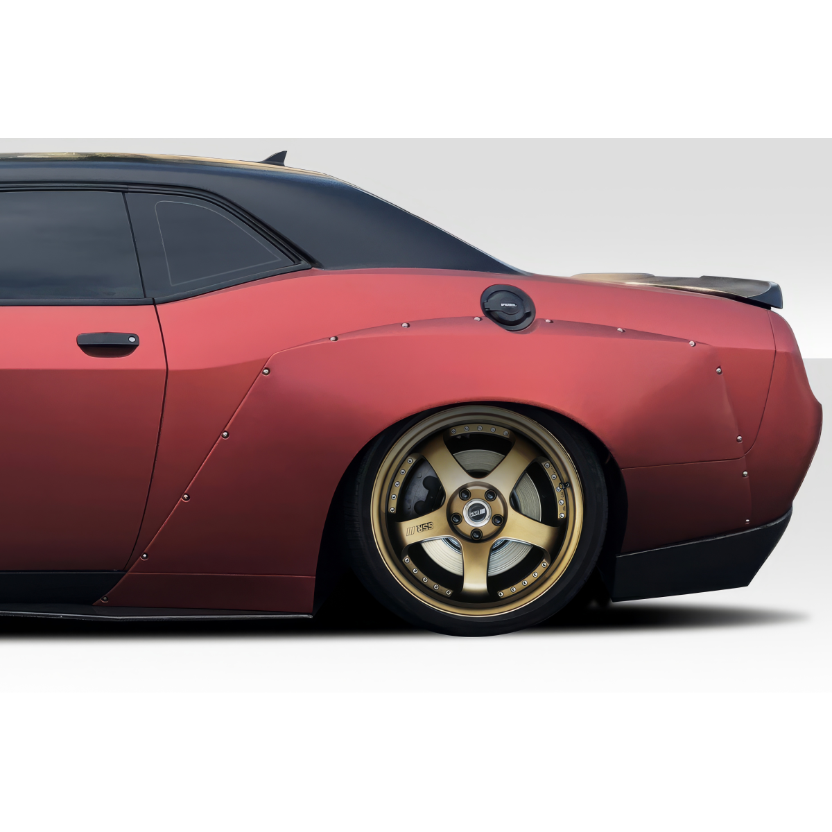 Modify your Dodge Challenger 2008 with our Exterior/Fenders - Angled view of rear fender on Dodge Challenger