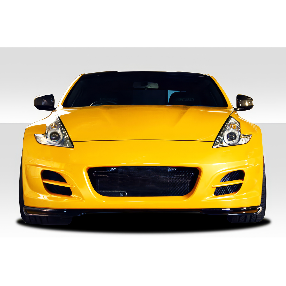 Modify your Nissan 370Z 2009 with our Exterior/Front Bumpers or Lips - Front view of a Nissan 370Z at eye level