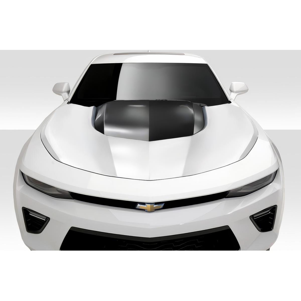 Modify your Chevrolet Camaro 2016 with our Exterior/Hoods - Front view of the hood at a straight angle