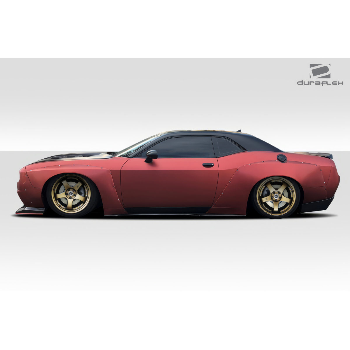 Modify your Dodge Challenger 2008 with our Exterior/Complete Body Kits - Side angle view of a modified Dodge Challenger