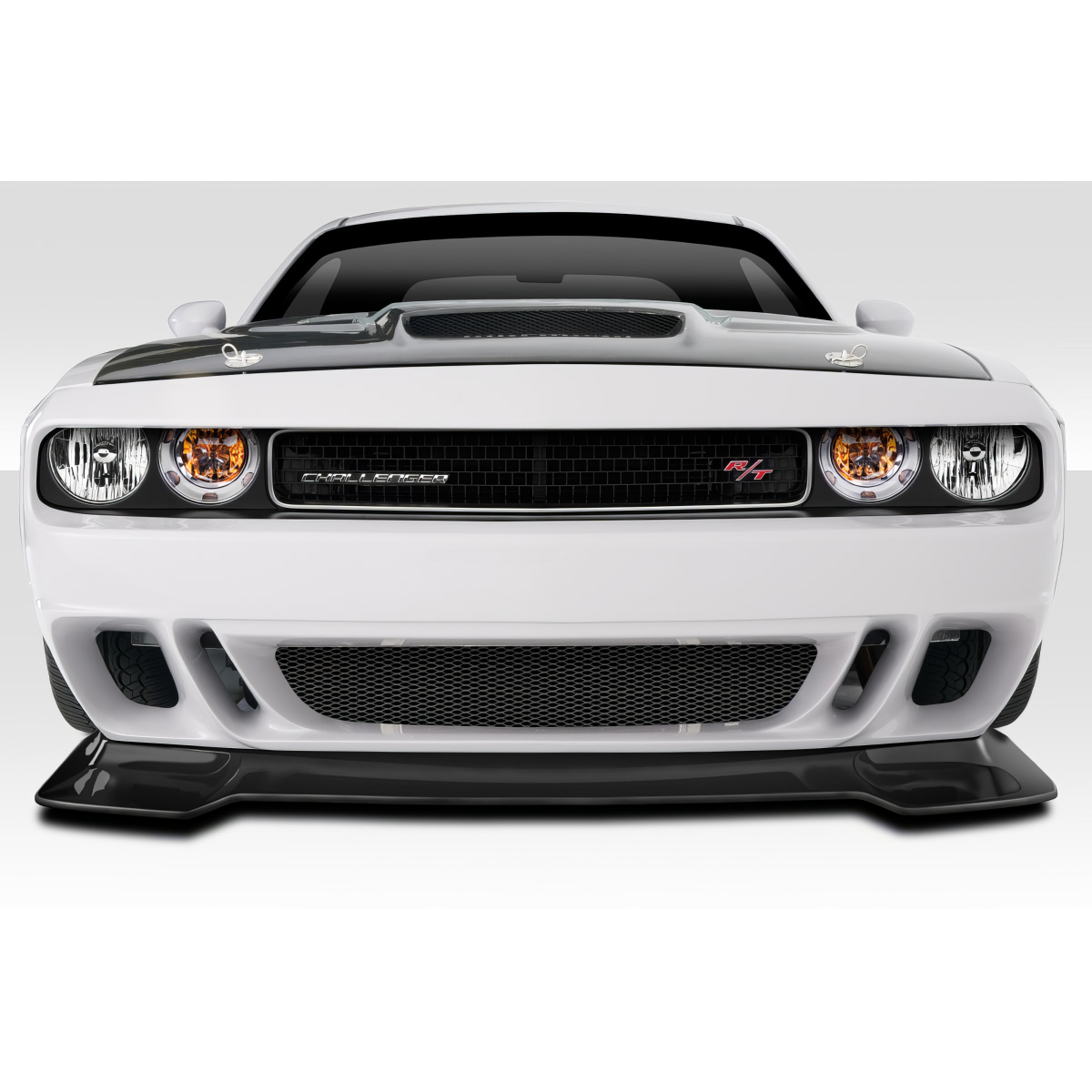 Modify your Dodge Challenger 2008 with our Exterior/Front Bumpers or Lips - Front view of vehicle at eye level angle