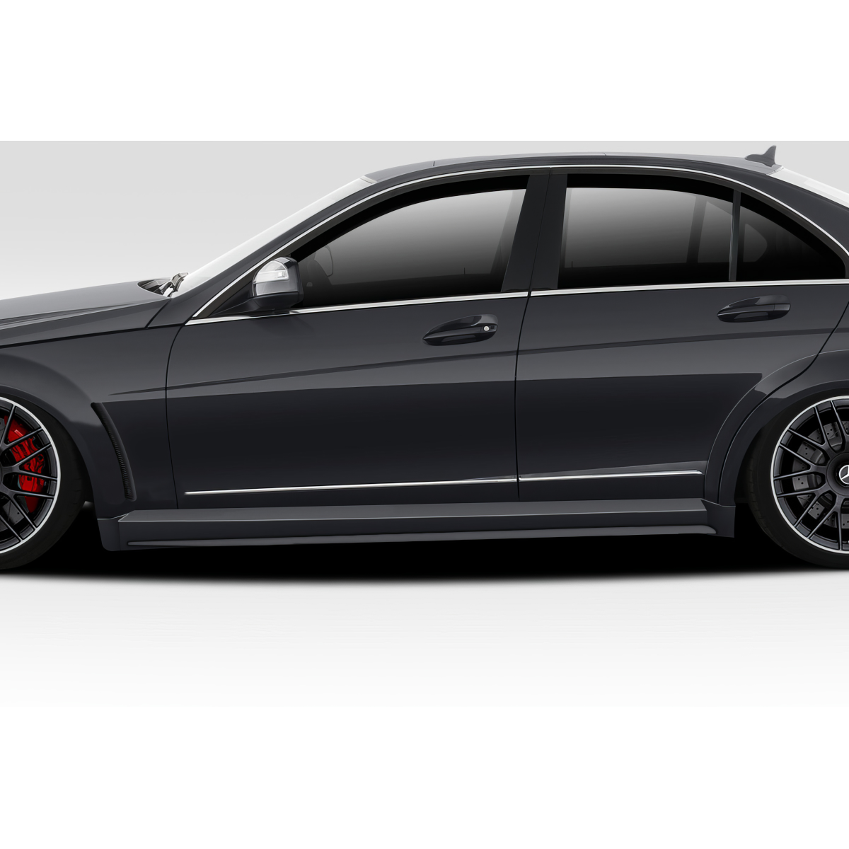 Modify your Mercedes-Benz C300 2012 with our Exterior/Side Skirts - Side view of Mercedes C300 part with slight tilt