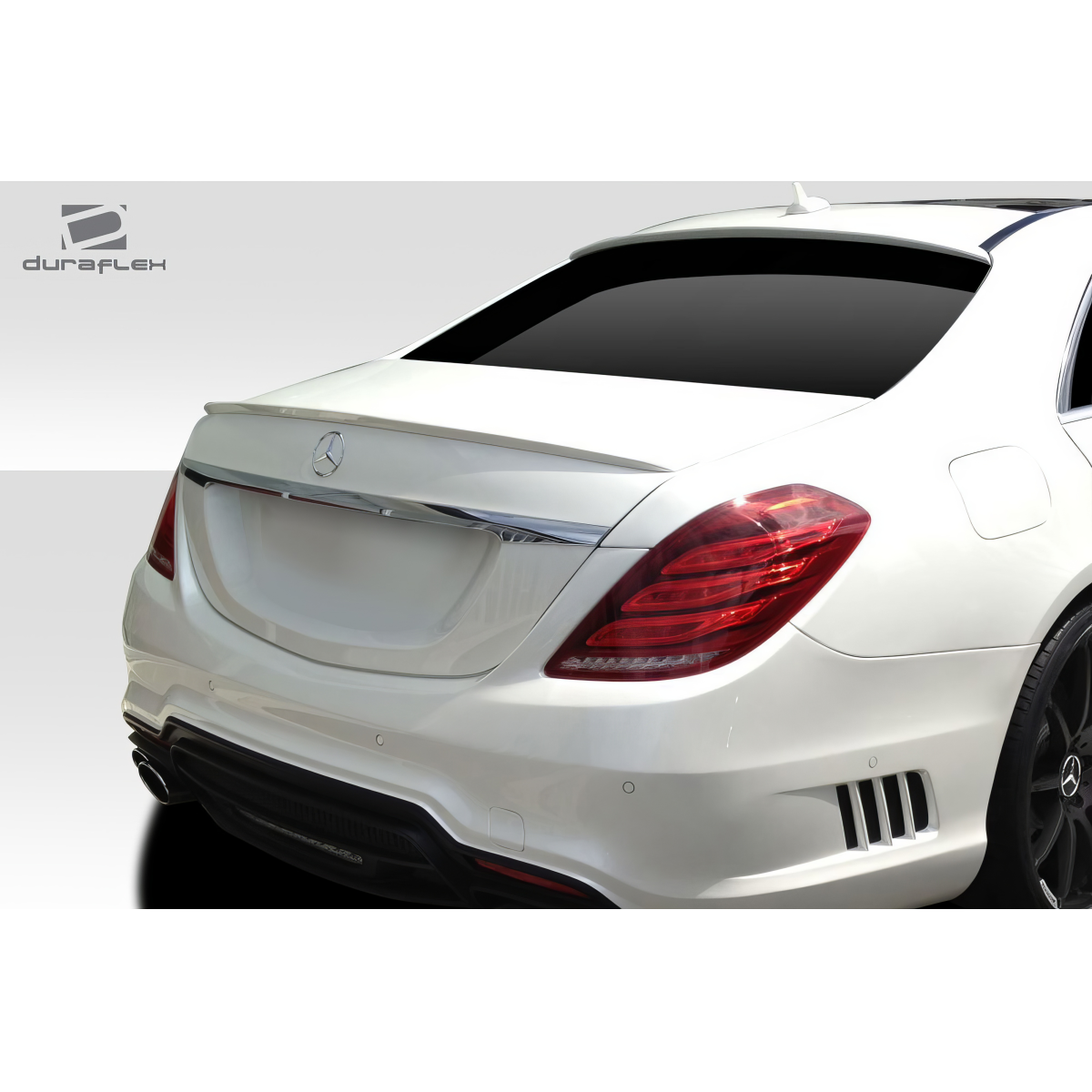 Modify your Mercedes-Benz S-Class 2014 with our Exterior/Wings - Rear angle view of a Mercedes S Class