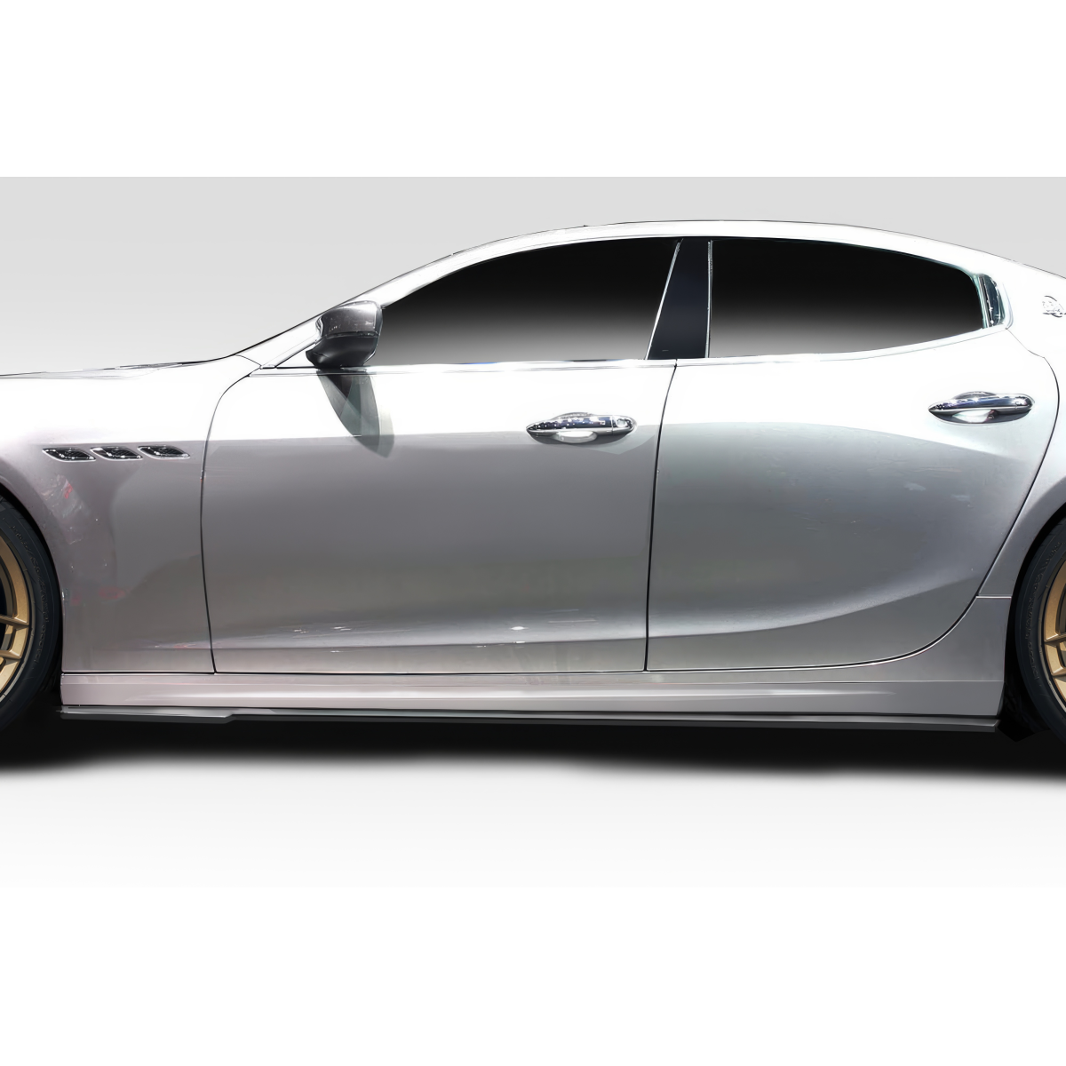 Modify your Maserati Ghibli 2014 with our Exterior/Side Skirts - Side view of vehicle at a horizontal angle