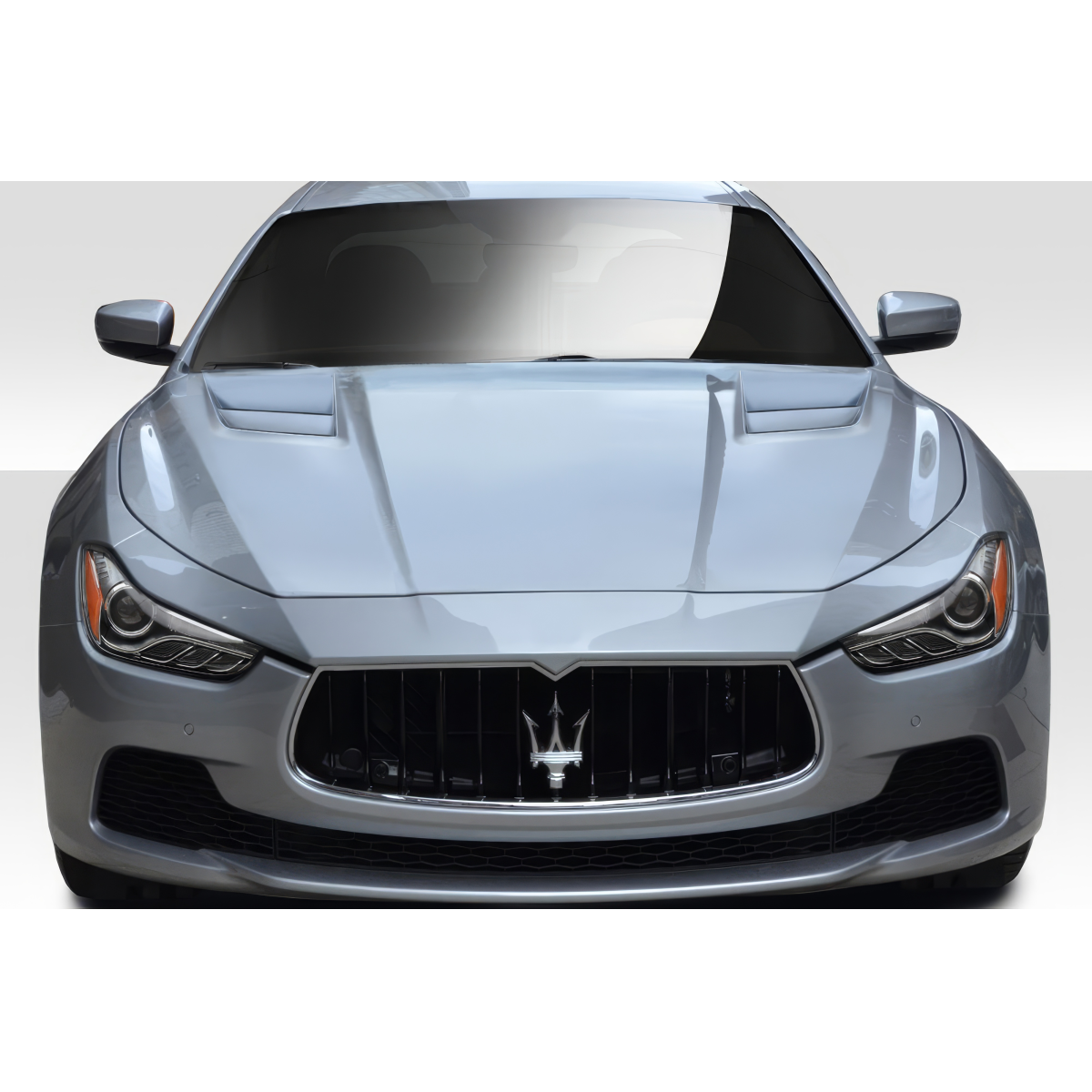 Modify your Maserati Ghibli 2014 with our Exterior/Hoods - Front view of Maserati Ghibli at a straight angle