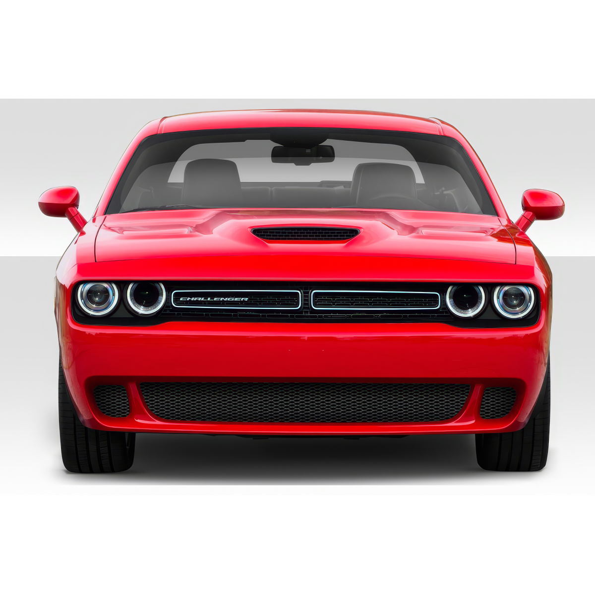 Modify your Dodge Challenger 2015 with our Exterior/Front Bumpers or Lips - Frontal view of 2015 to 2023 Dodge Challenger