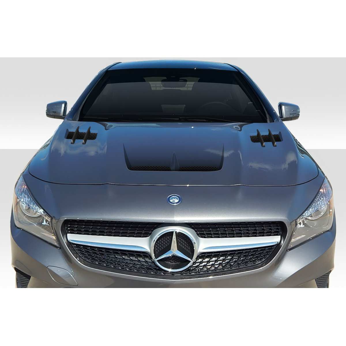 Modify your Mercedes-Benz CLA250 2014 with our Exterior/Hoods - Front view of the vehicle at eye level