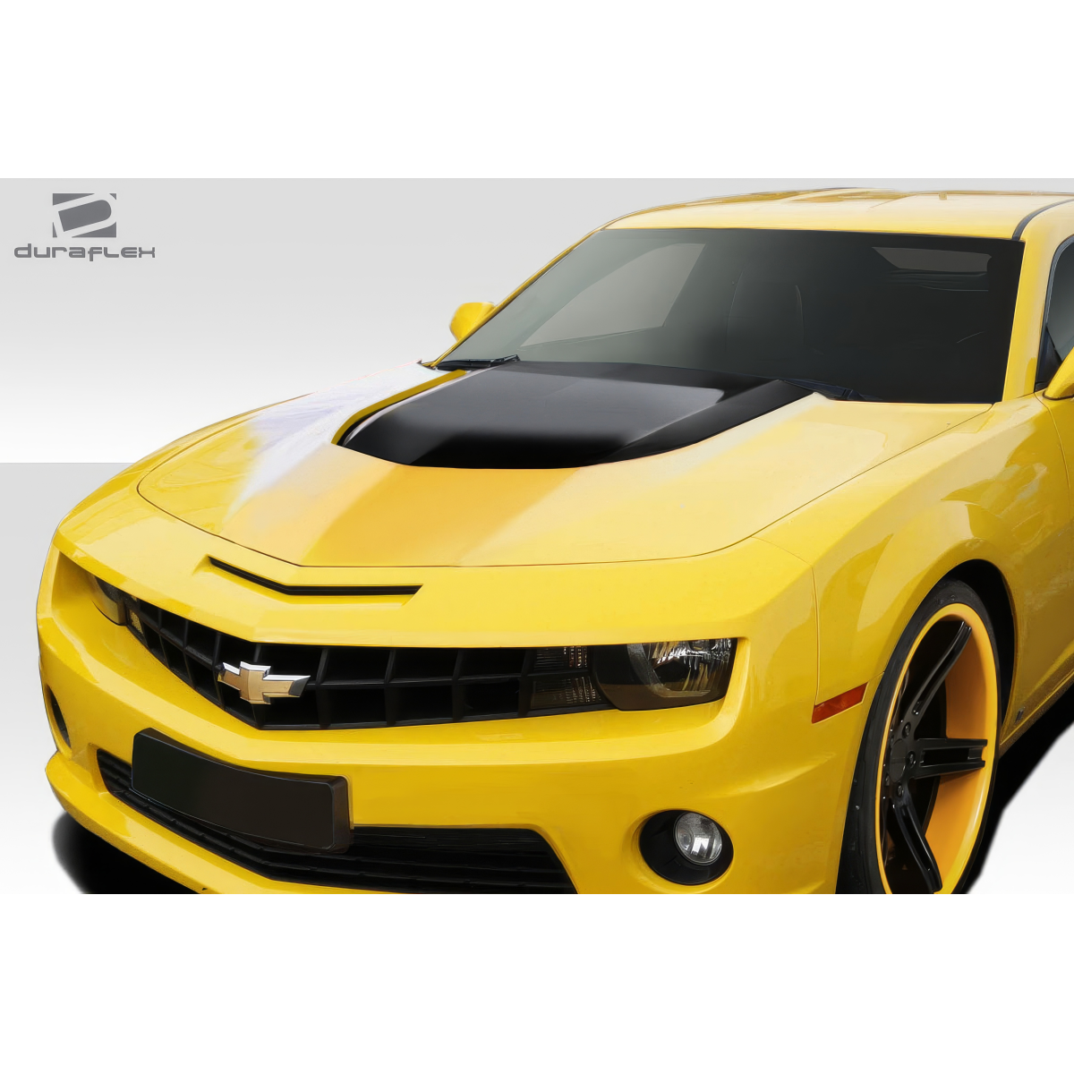 Modify your Chevrolet Camaro 2010 with our Exterior/Hoods - Front quarter angle view of the vehicle