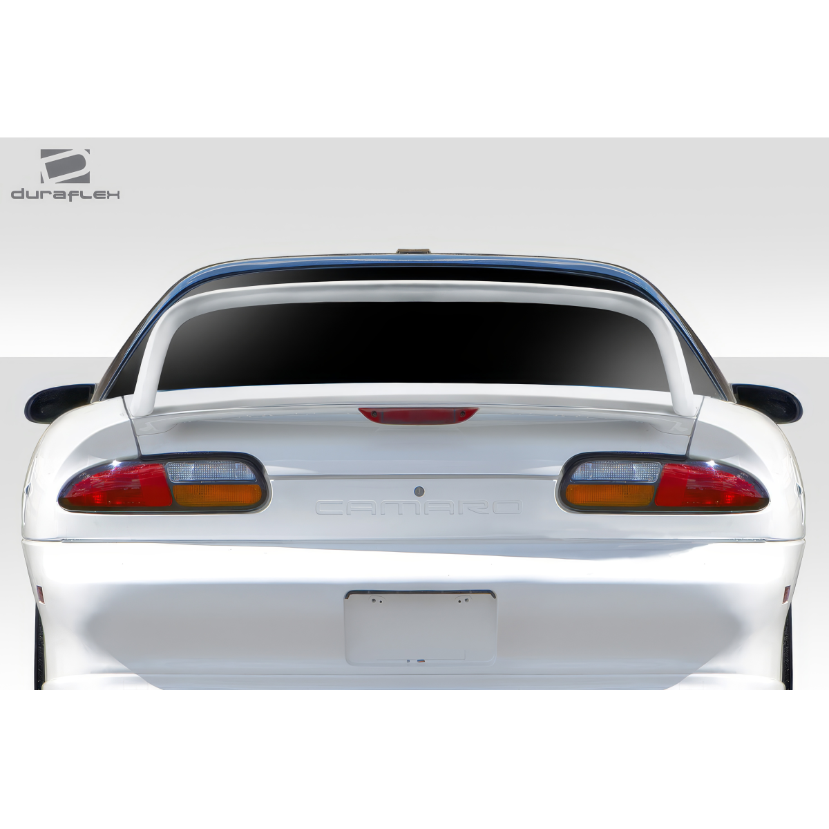 Modify your Chevrolet Camaro 1993 with our Exterior/Wings - Rear view angle of a Camaro spoiler