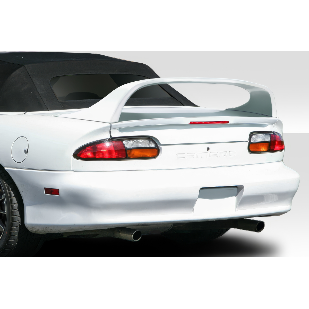 Modify your Chevrolet Camaro 1993 with our Exterior/Wings - Rear view angle of a Camaro wing spoiler