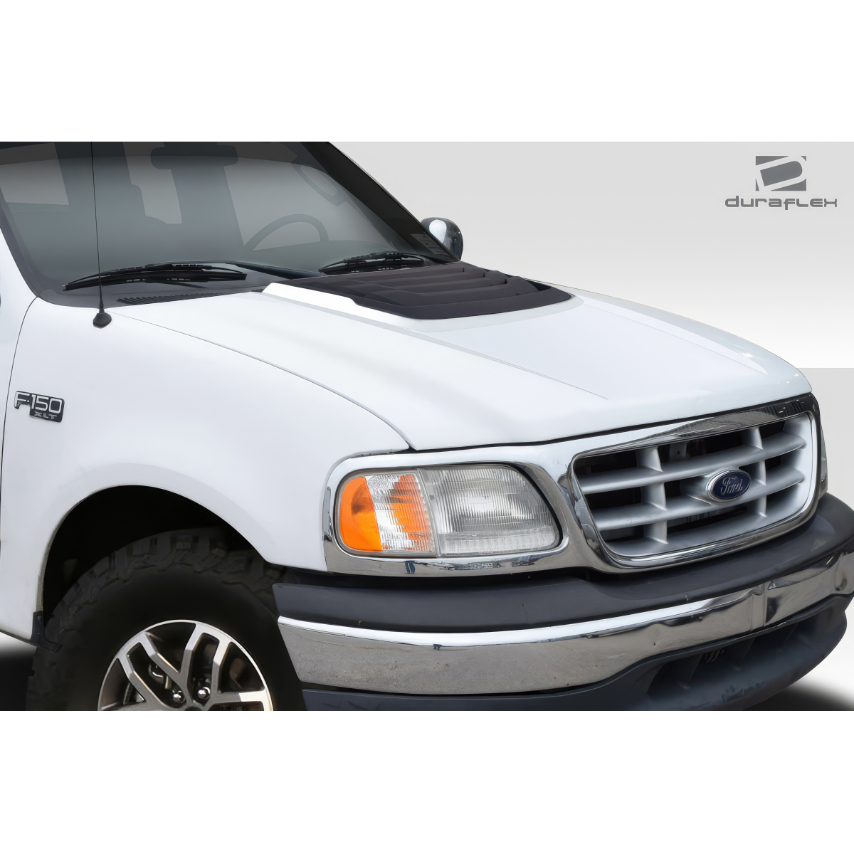 Modify your Ford F-150 1997 with our Exterior/Hoods - Front three quarter view of the hood