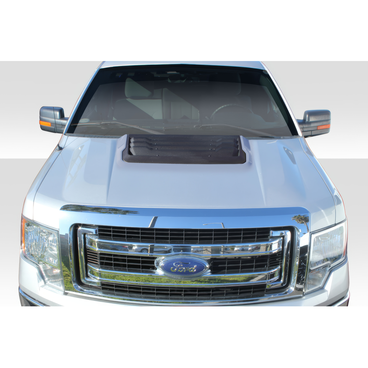 Modify your Ford F-150 2009 with our Exterior/Hoods - Front view of the vehicle at a slight angle