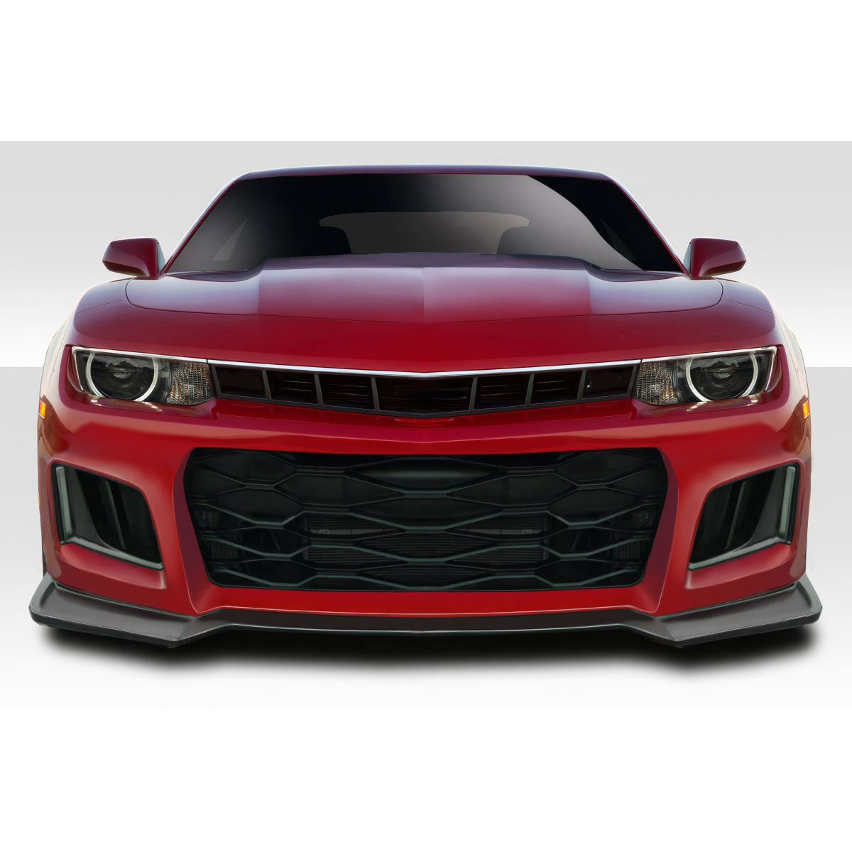 Modify your Chevrolet Camaro 2010 with our Exterior/Front Bumpers or Lips - Front view of the vehicle at eye level