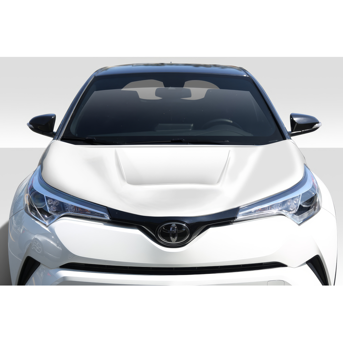 Modify your Toyota C-HR 2018 with our Exterior/Hoods - Front view of the vehicle at a straight angle