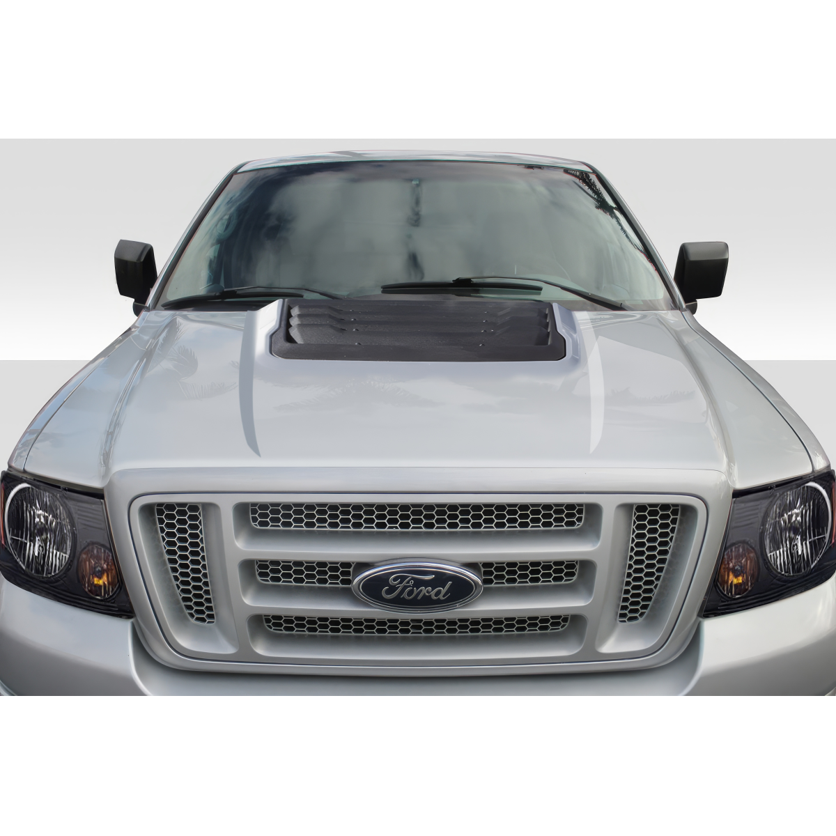 Modify your Ford F-150 2004 with our Exterior/Hoods - Front view of the hood at a straight angle