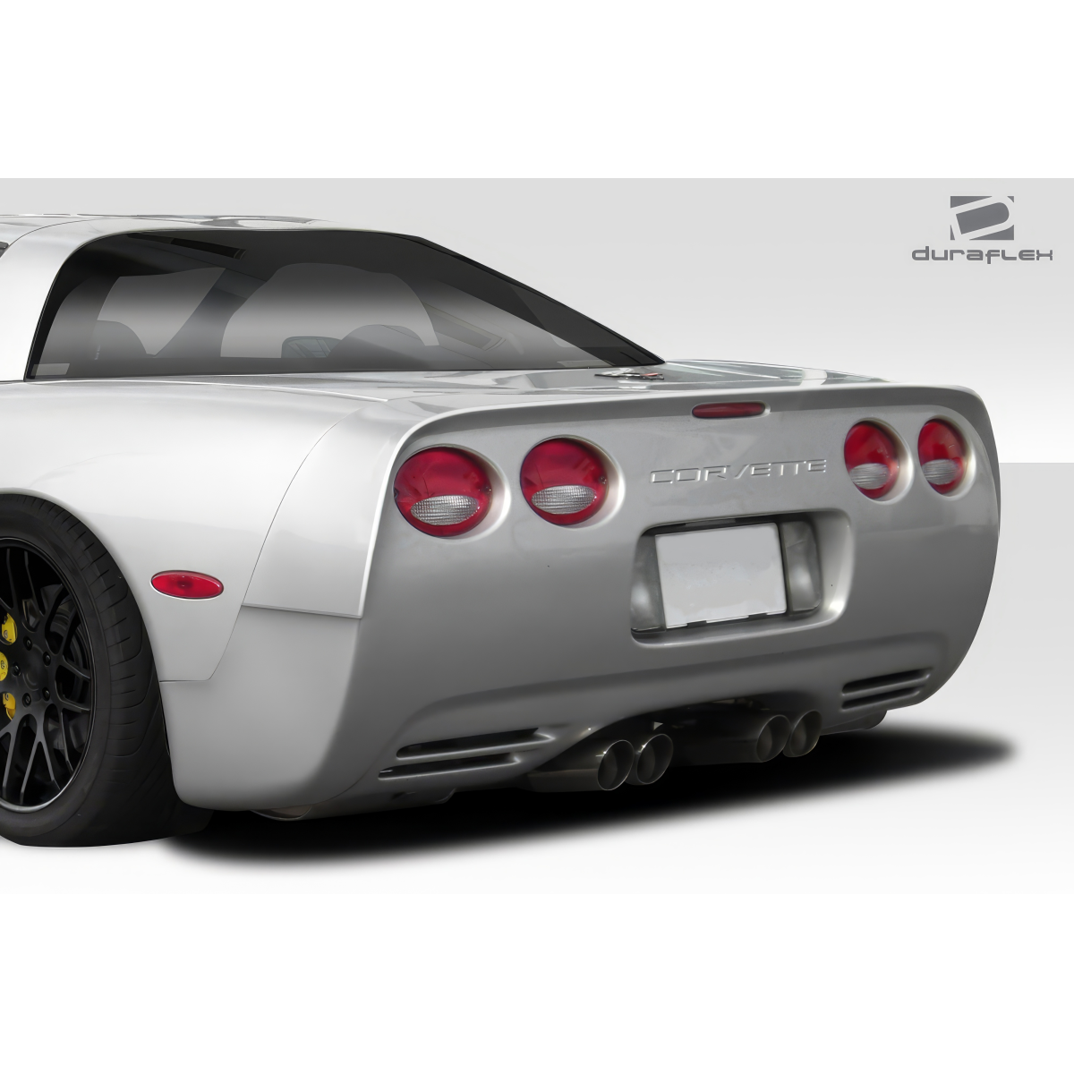 Modify your Chevrolet Corvette 1997 with our Exterior/Wings - Rear angle view of the vehicle showcasing the spoiler