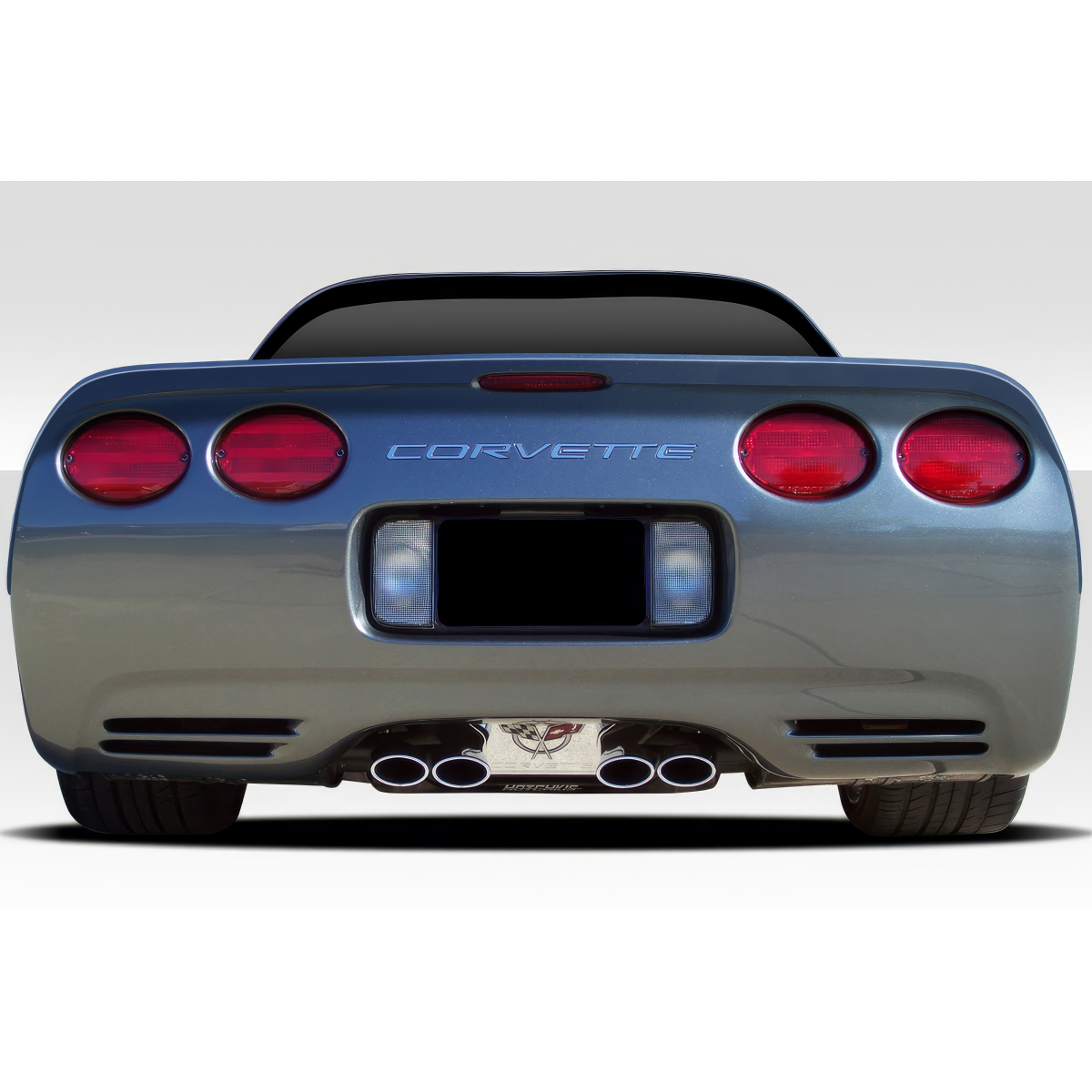 Modify your Chevrolet Corvette 1997 with our Exterior/Wings - Rear view angle of vehicle showing rear features