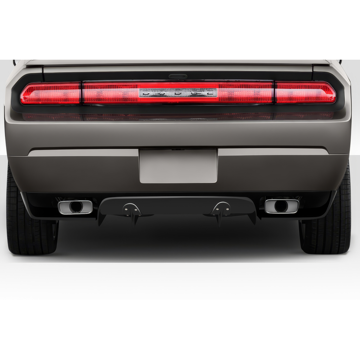 Modify your Dodge Challenger 2008 with our Exterior/Complete Body Kits - Rear angle view of Dodge Challenger exhaust and bumper