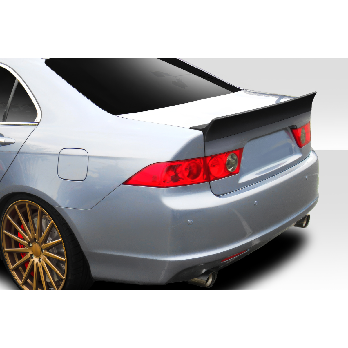 Modify your Acura TSX 2004 with our Exterior/Wings - Rear view angle of the vehicle showcasing the spoiler