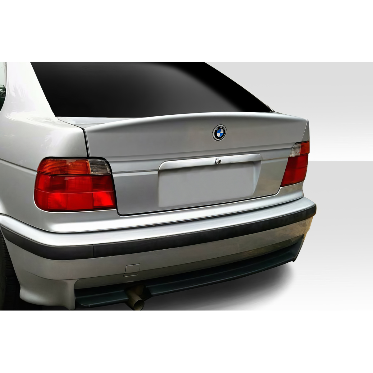 Modify your BMW 3-Series 1992 with our Exterior/Wings - Rear angle view of a BMW 3-Series vehicle