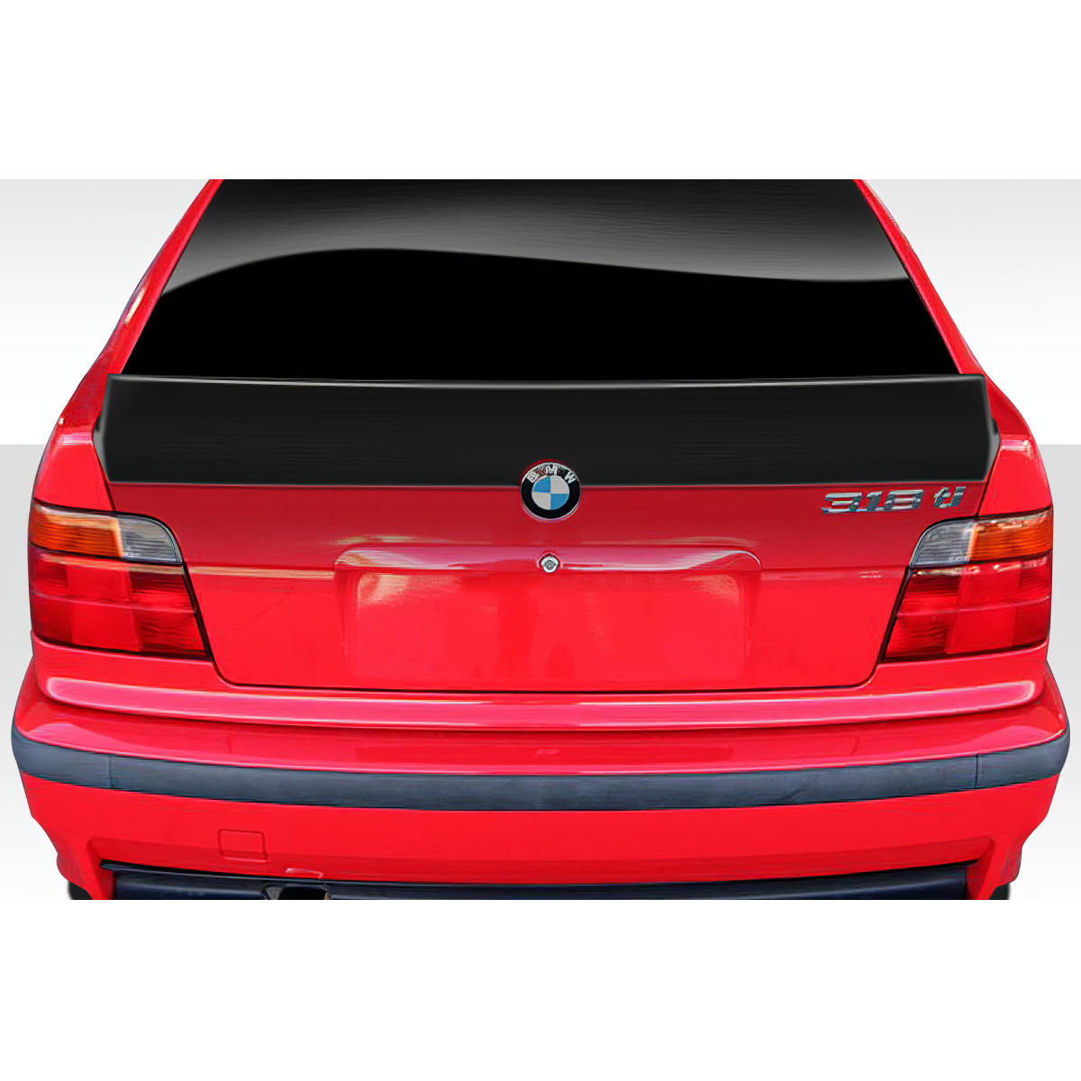 Modify your BMW 3-Series 1992 with our Exterior/Wings - Rear view of the BMW showing the wing spoiler