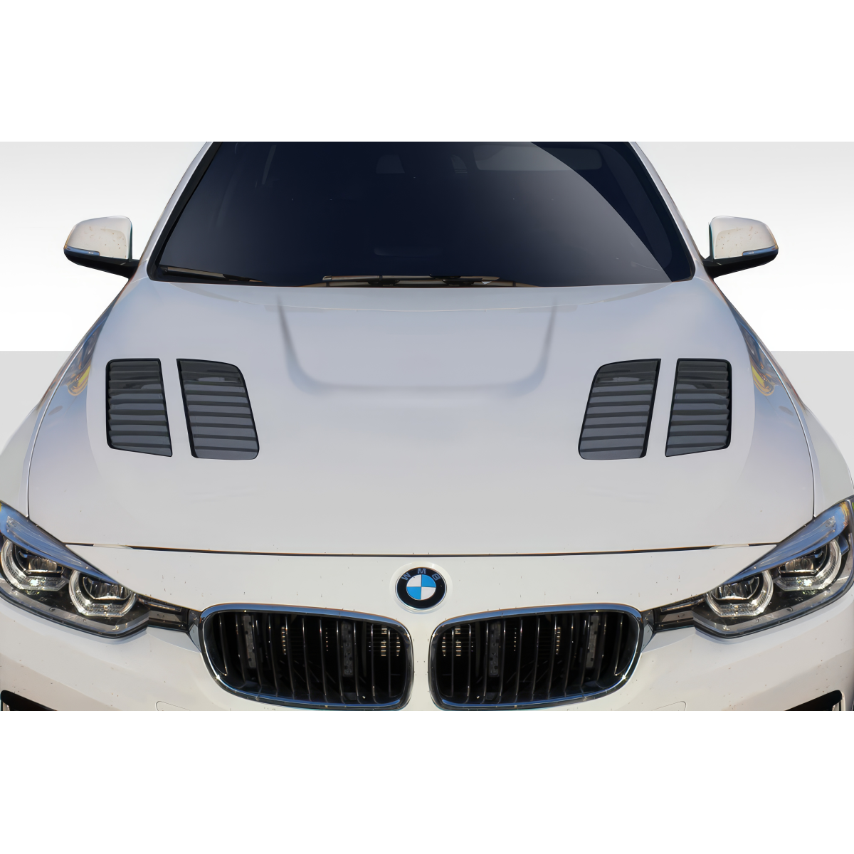 Modify your BMW 3-Series 2012 with our Exterior/Hoods - Top view shows part at a flat angle