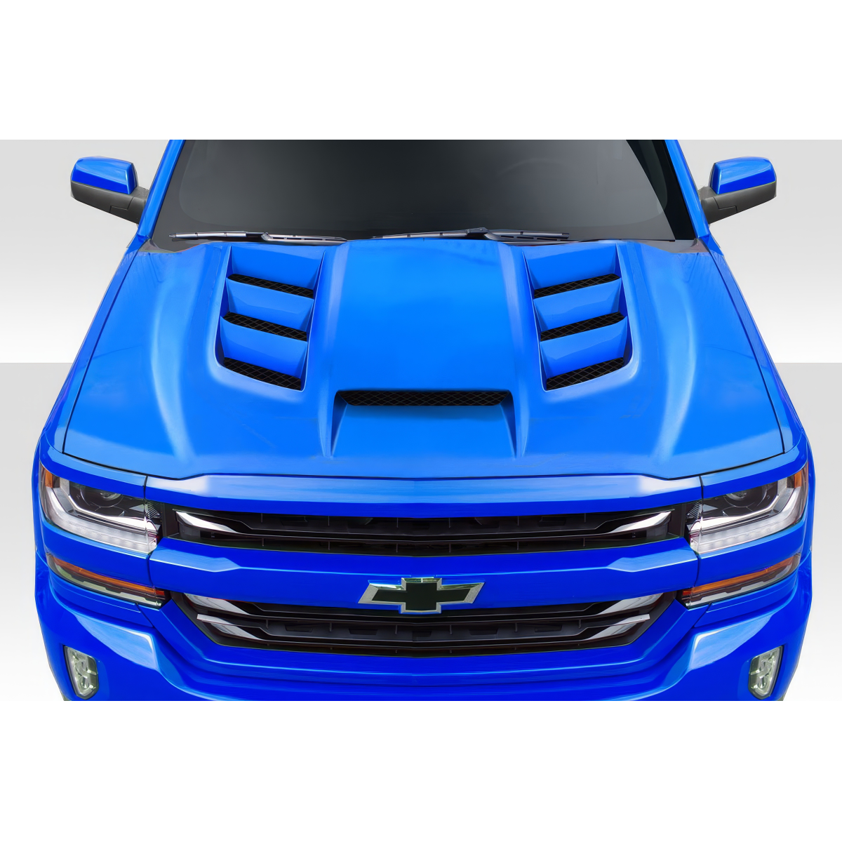 Modify your Chevrolet Silverado 2016 with our Exterior/Hoods - Top down view of the vehicle hood