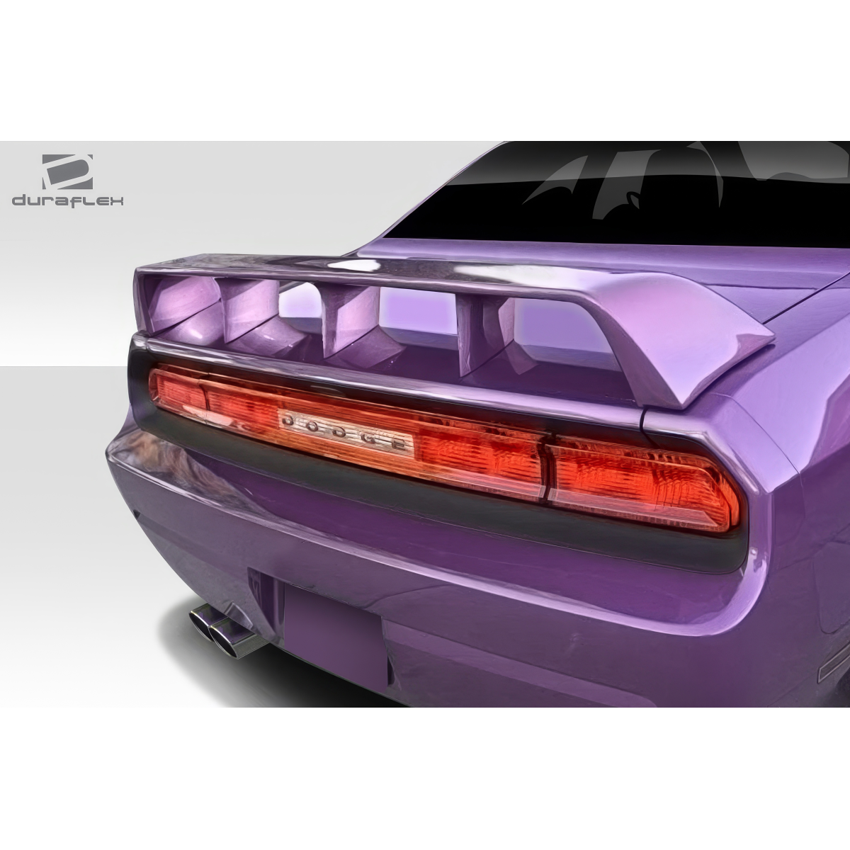 Modify your Dodge Challenger 2008 with our Exterior/Wings - Rear angle view of Dodge Challenger wing spoiler