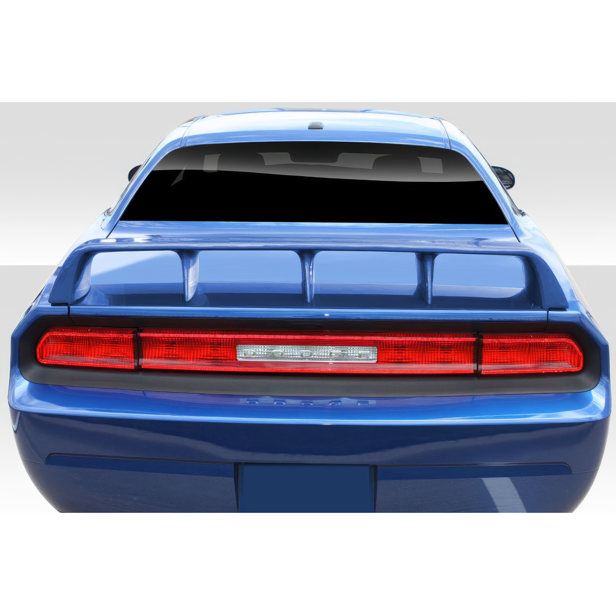 Modify your Dodge Challenger 2008 with our Exterior/Wings - Rear view angle of the vehicle wing spoiler