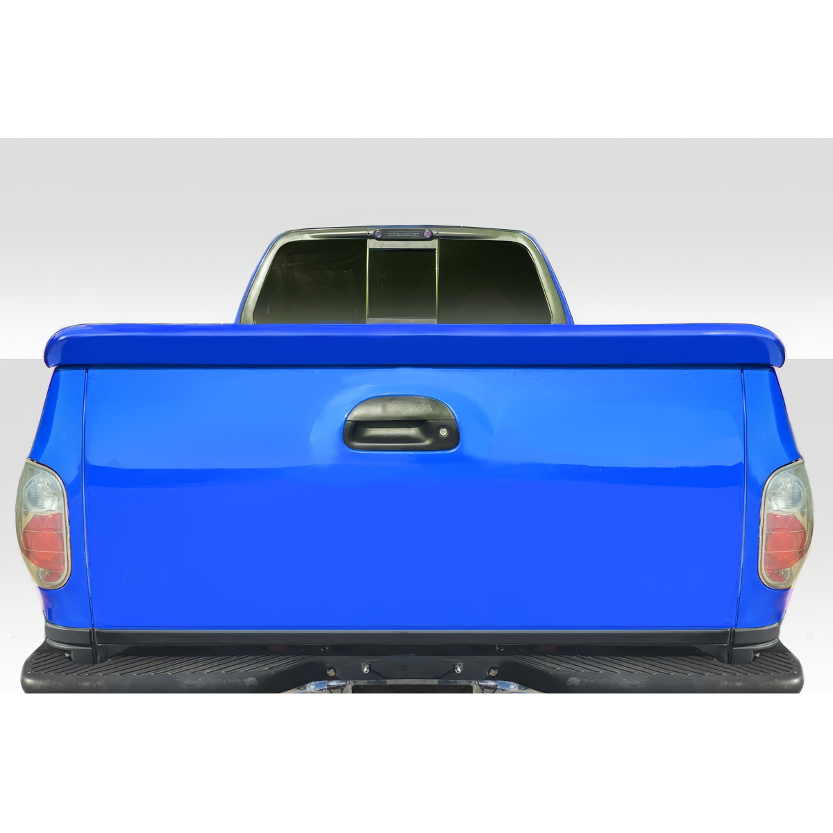 Modify your Ford F-150 1997 with our Exterior/Wings - Rear view angle of blue pickup truck