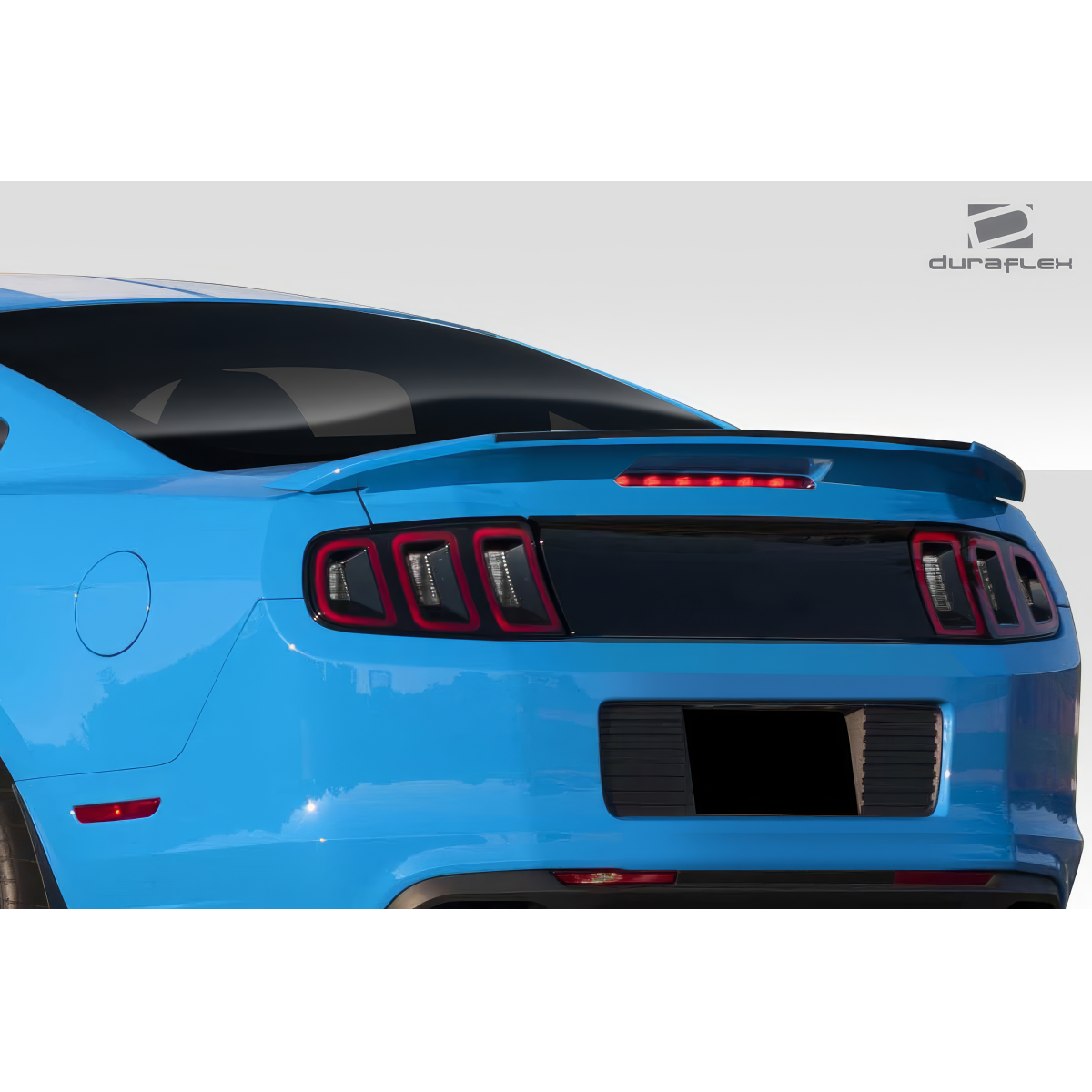 Modify your Ford Mustang 2010 with our Exterior/Wings - Rear angle view of spoiler and taillights