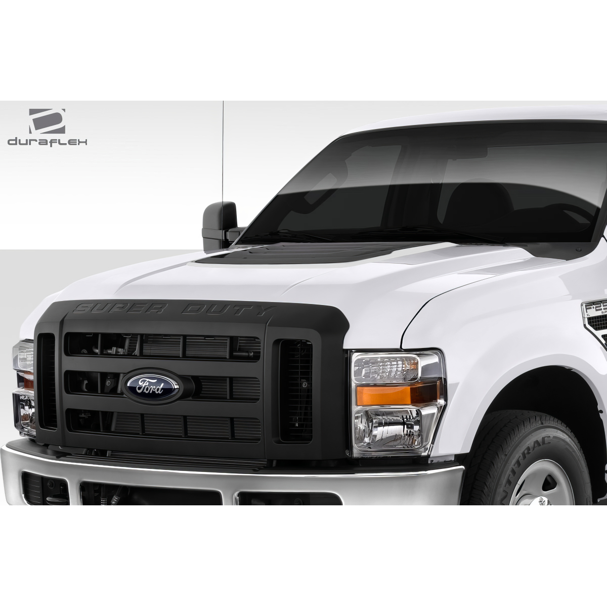 Modify your Ford F-250 Super Duty 2008 with our Exterior/Hoods - Front angle of hood on Ford F250 Super Duty