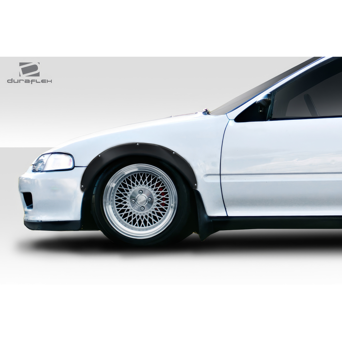 Modify your Honda Civic 1992 with our Exterior/Fenders - Image shows side view of car with fender flares