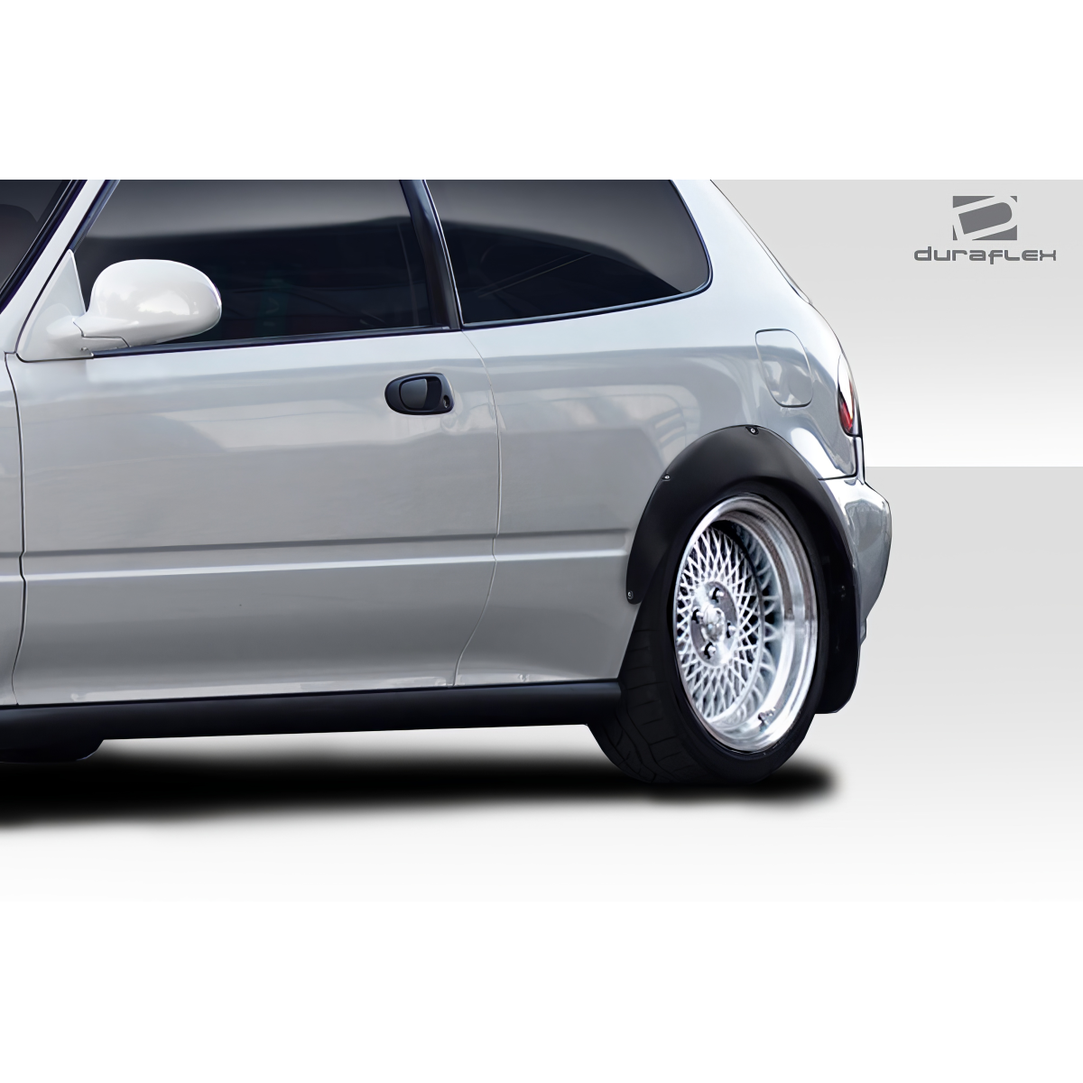 Modify your Honda Civic 1992 with our Exterior/Fenders - Side view at an angle showing fender flares