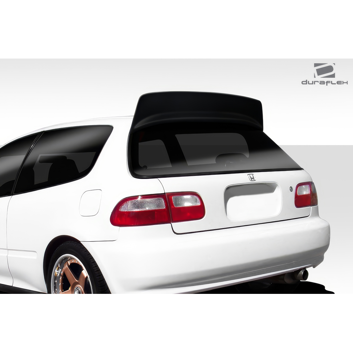 Modify your Honda Civic 1992 with our Exterior/Wings - Viewed from rear angle with spoiler topping