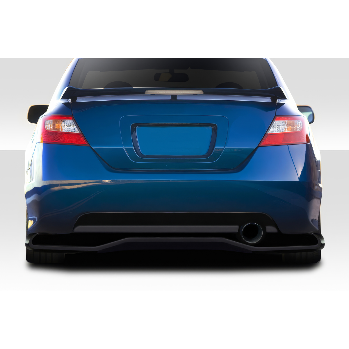 Modify your Honda Civic 2006 with our Exterior/Diffusers - Rear angle view of vehicle with diffuser