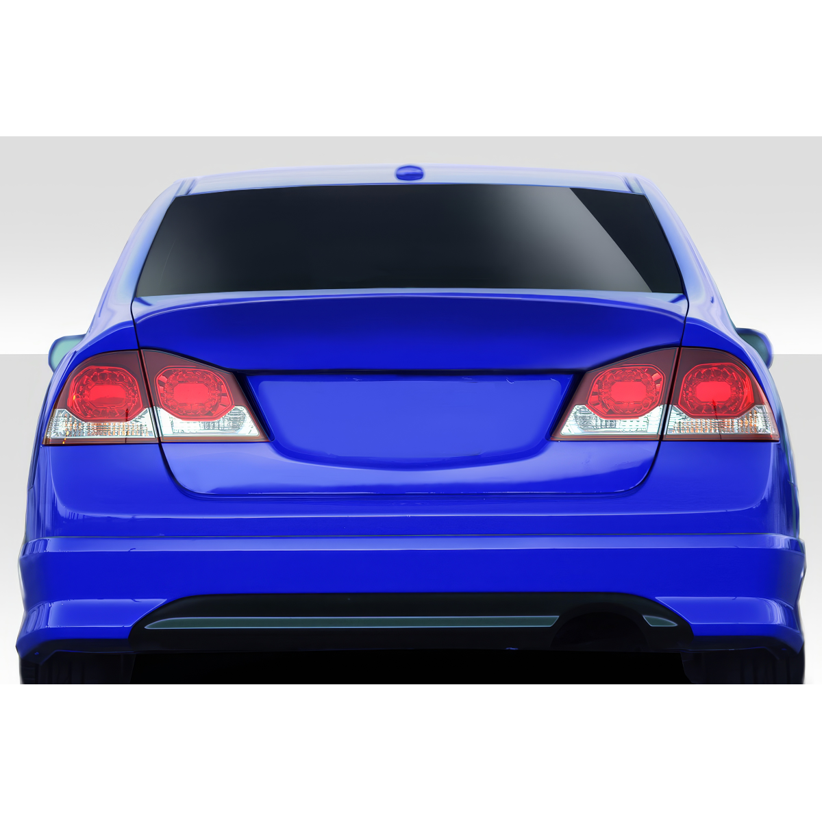 Modify your Honda Civic 2006 with our Exterior/Wings - Rear view of vehicle at straight on angle