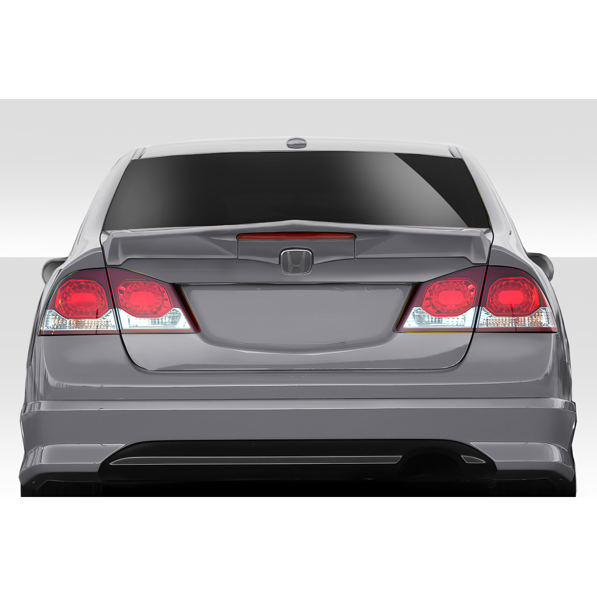 Modify your Honda Civic 2006 with our Exterior/Wings - Rear view of the vehicle at a straight angle