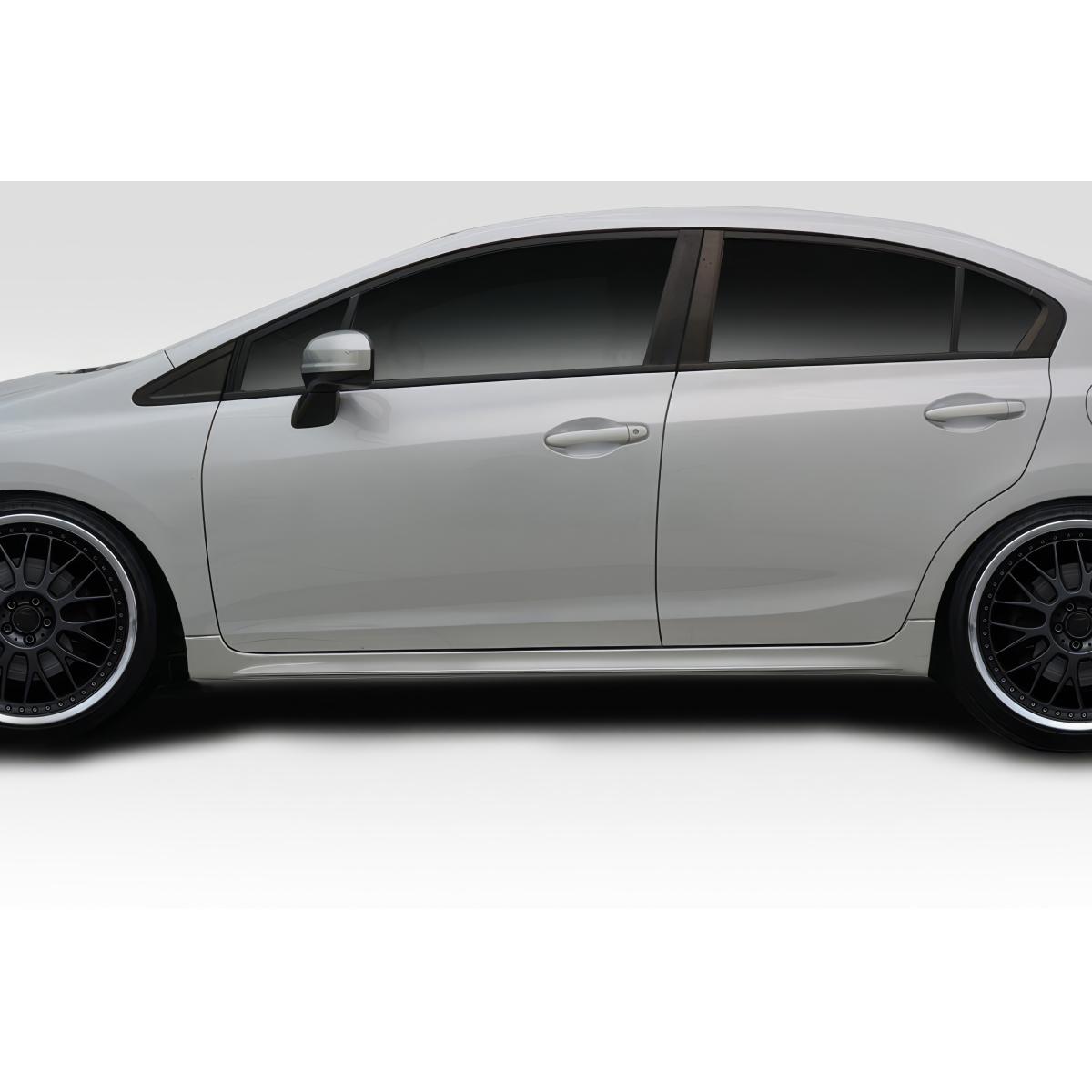 Modify your Honda Civic 2012 with our Exterior/Side Skirts - Side view of vehicle at profile angle