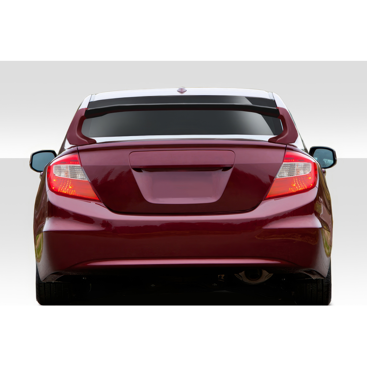 Modify your Honda Civic 2012 with our Exterior/Wings - Rear view of the vehicle from a low angle