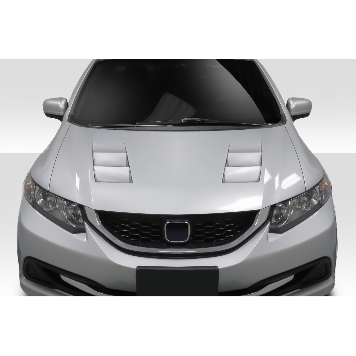 Modify your Honda Civic 2012 with our Exterior/Hoods - Front view with slight angle to the ground