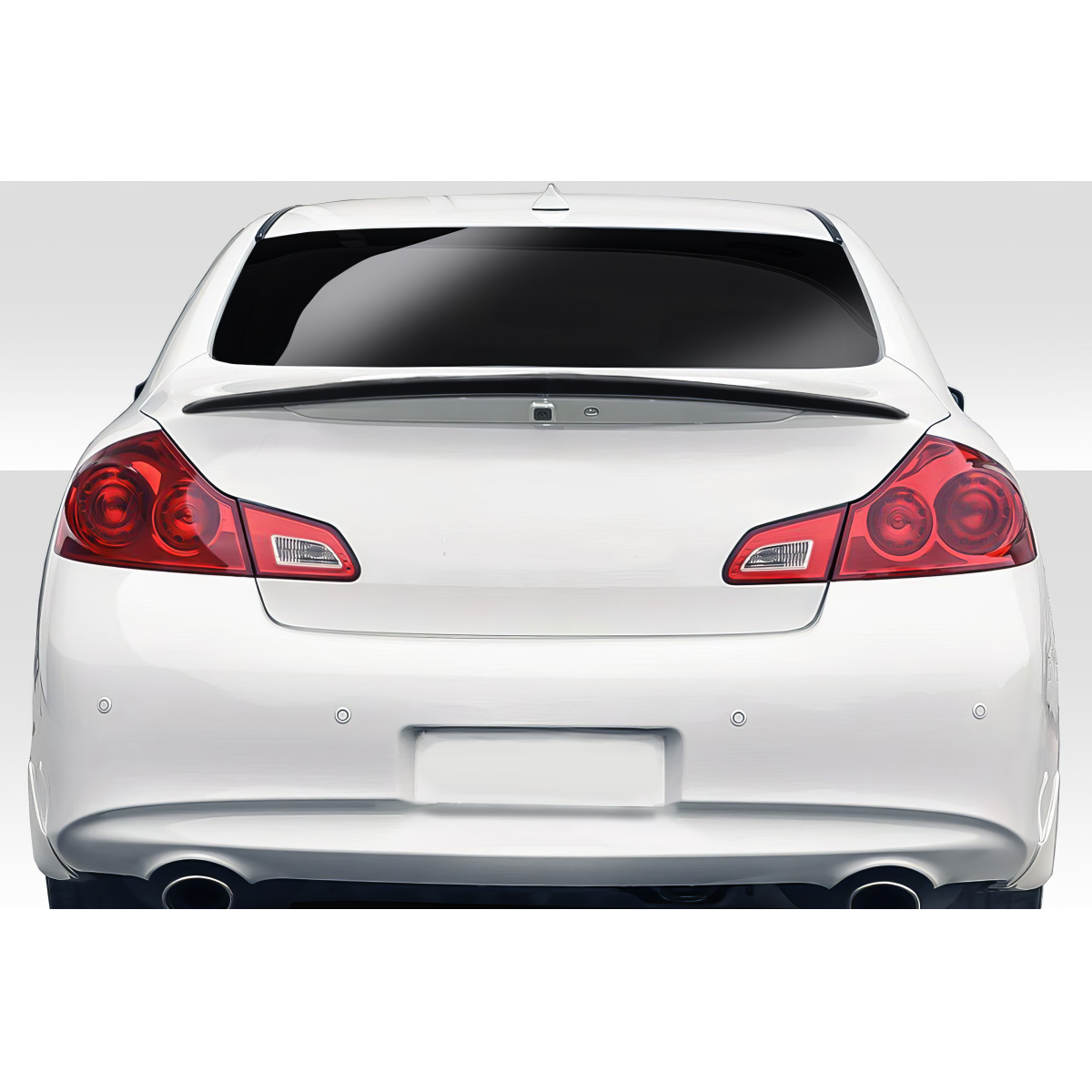 Modify your Infiniti G35 2007 with our Exterior/Wings - Rear view angle of the Infiniti G35 vehicle