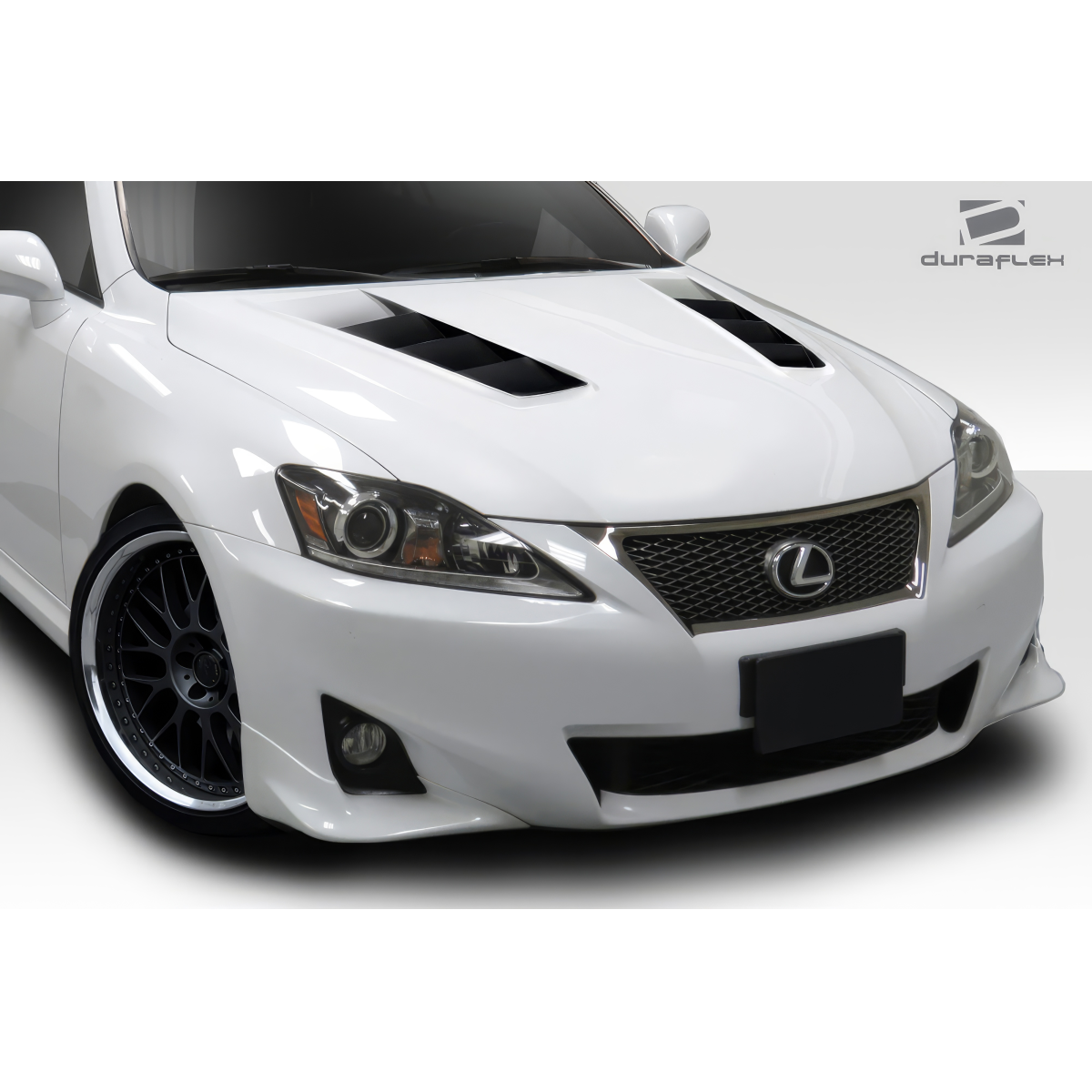 Modify your Lexus IS Series 2006 with our Exterior/Hoods - Front angled view of car part