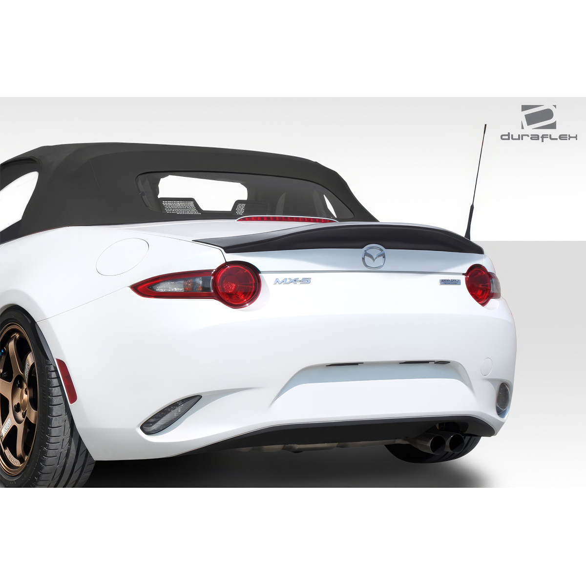 Modify your Mazda Miata 2016 with our Exterior/Wings - Rear three quarter angle view of the spoiler