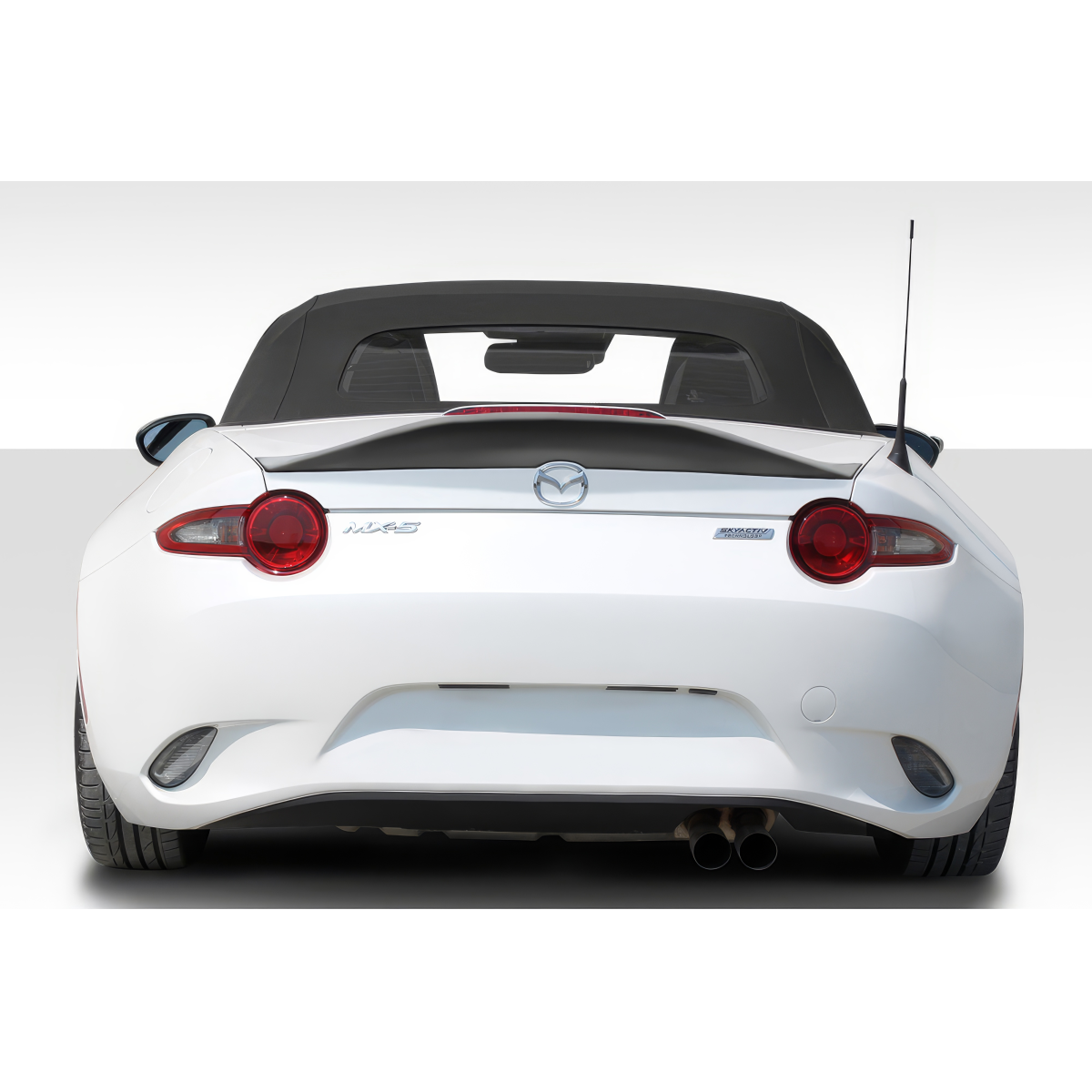 Modify your Mazda Miata 2016 with our Exterior/Wings - Rear view angle of Mazda Miata lightspeed wing